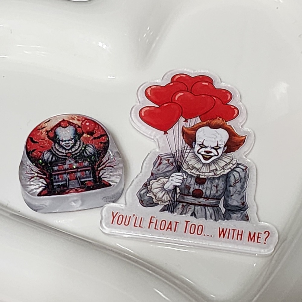 Horror Flatback Focal Bead Badge Beaded Pen Jewelry Making Magnet Clown Scary